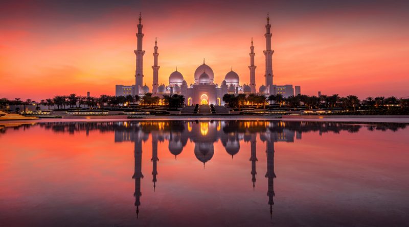 @alymov_art adn The Grand Mosque Sunset