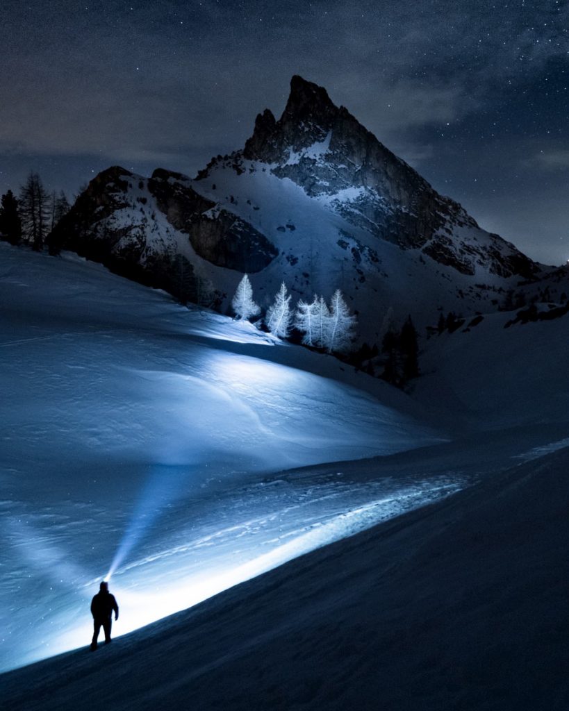 @luca_dellosbel and night shoot portrait Dolomites