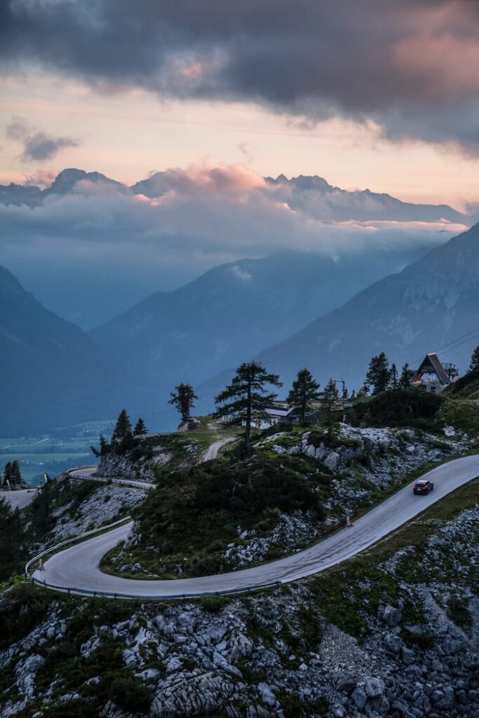 Sunset view on the Dachstein, Austria